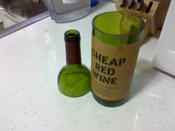 Wine Bottle Drinking Glass